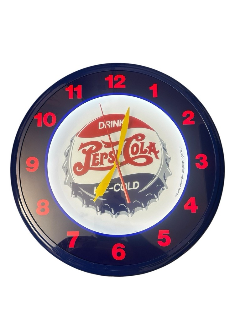 Vintage Pepsi-Cola Neon Clock – New Open Box – Tested & Working