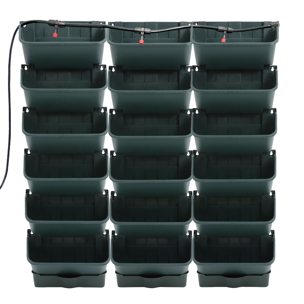 18-Pot Self-Watering Planter Wall-Mounted Automatic Irrigation System for Plants