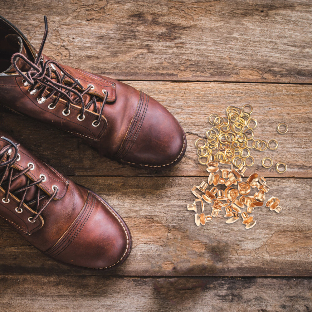 20 Pcs Boot Hooks with Rivets Eyelets Shoe Boots DIY Buckle