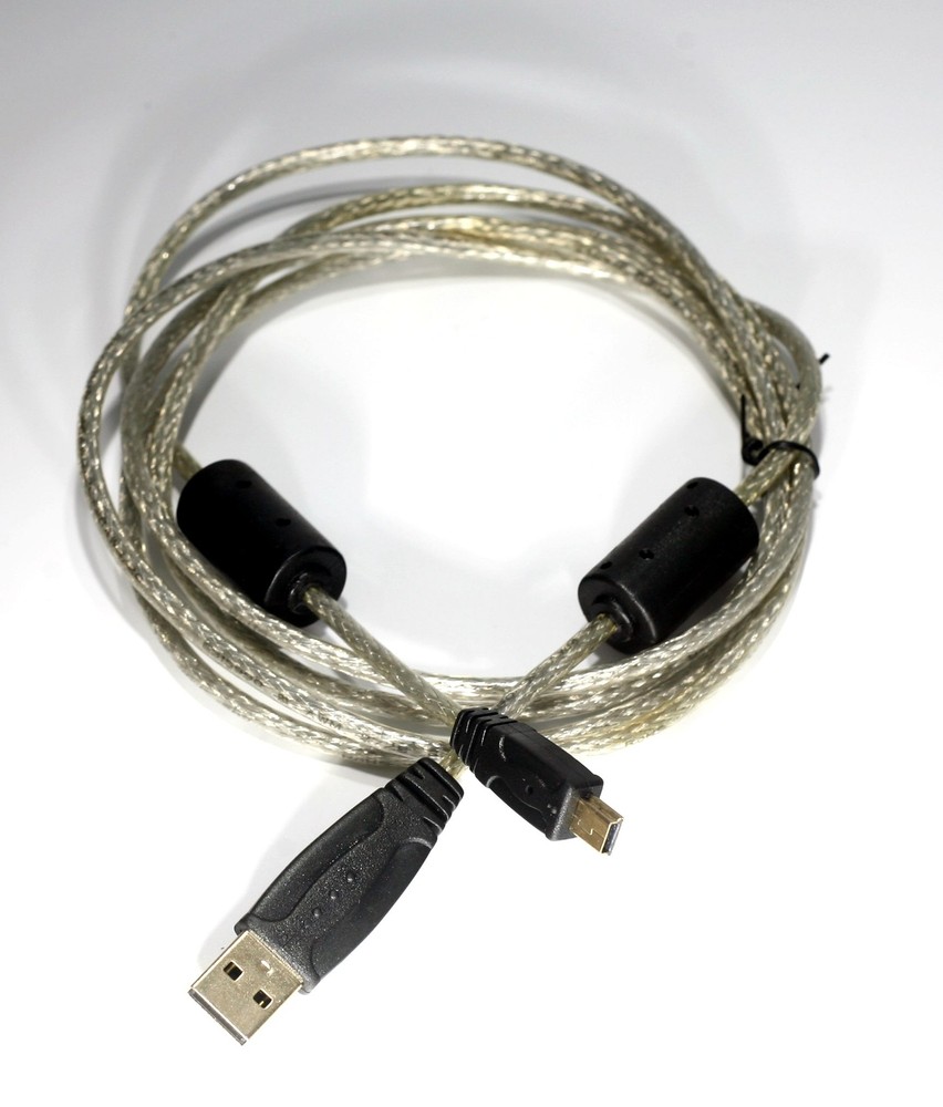 USB 2.0 Dual Ferrite 6FT Industrial Data Cable Mini B D1F2