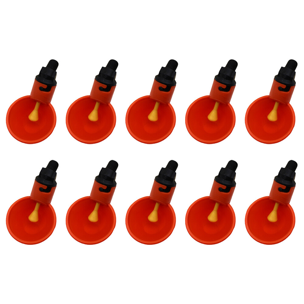 10 Pack Poultry Plastic Automatic Drinker Water Drinking Cups For Chicken Hen