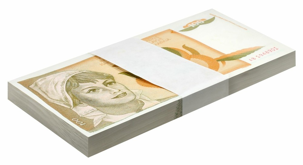 Yugoslavia 100 Dinara, 1990, P-105, UNC X 100 PCS Bundle Pack