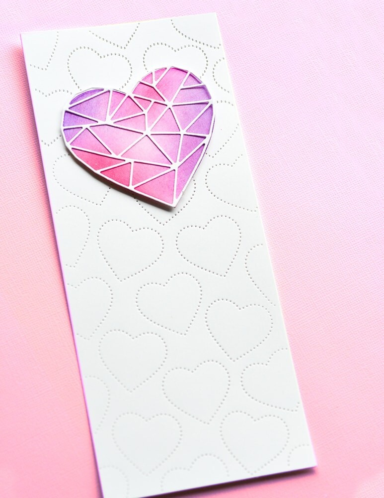 Memory Box Slim Pinpoint Heart Plate Craft Die