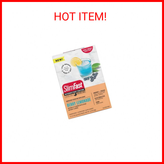 Hydration Packets, SlimFast Intermittent Fasting Electrolytes, Berry Lemonade 12