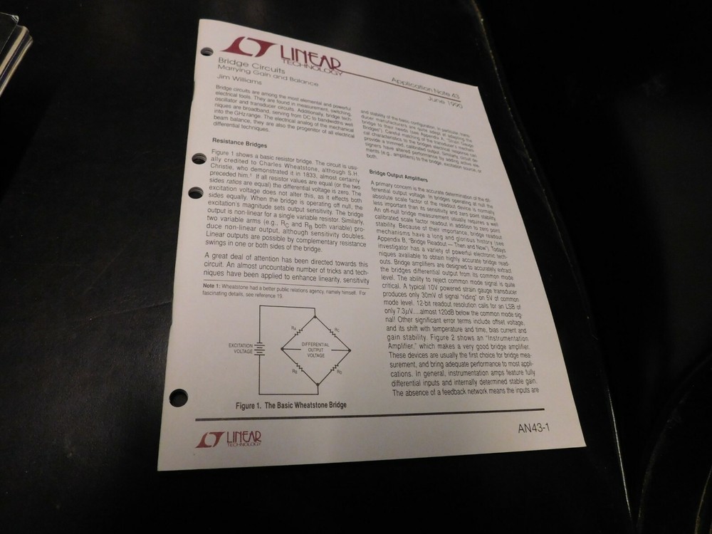 Electronics Specification Guide Application Linear Technology Bridge Circuits