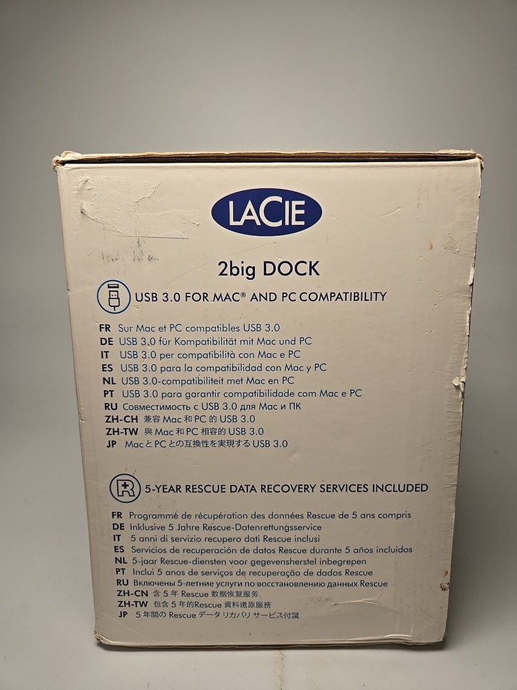 Lacie 2big Dock Thunderbolt 3 Professional RAID Storage 20TB
