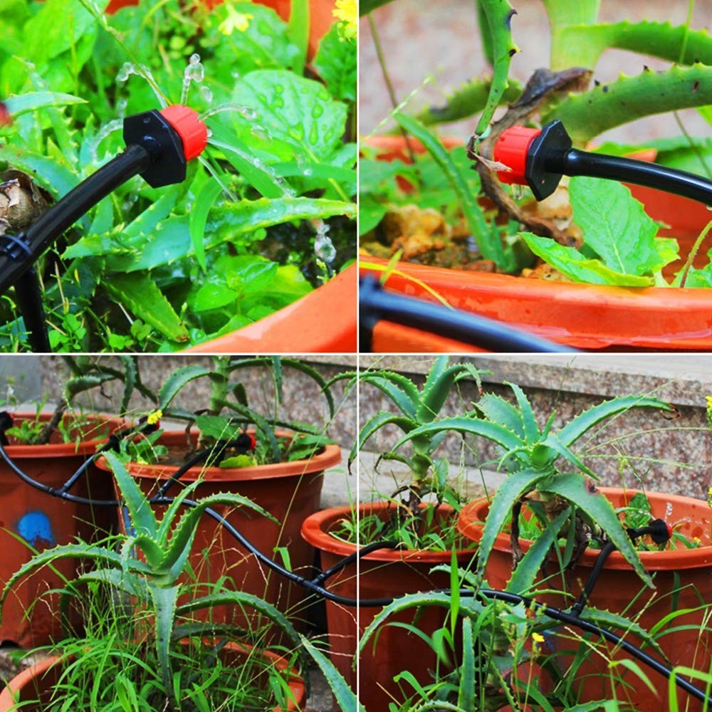 Durable Plastic 360° Adjustable Irrigation Drippers - 100pcs for Effective Use