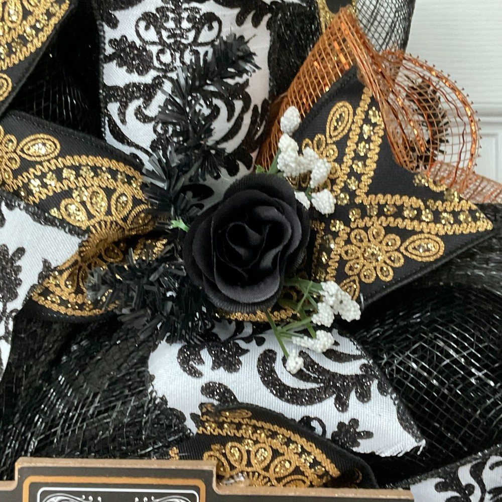 Tarot Card Halloween Wreath Handmade Deco Mesh