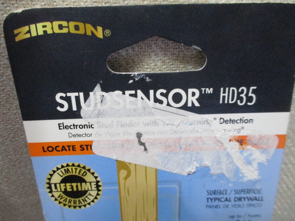 Zircon StudSensor HD35 Stud Finder NEW