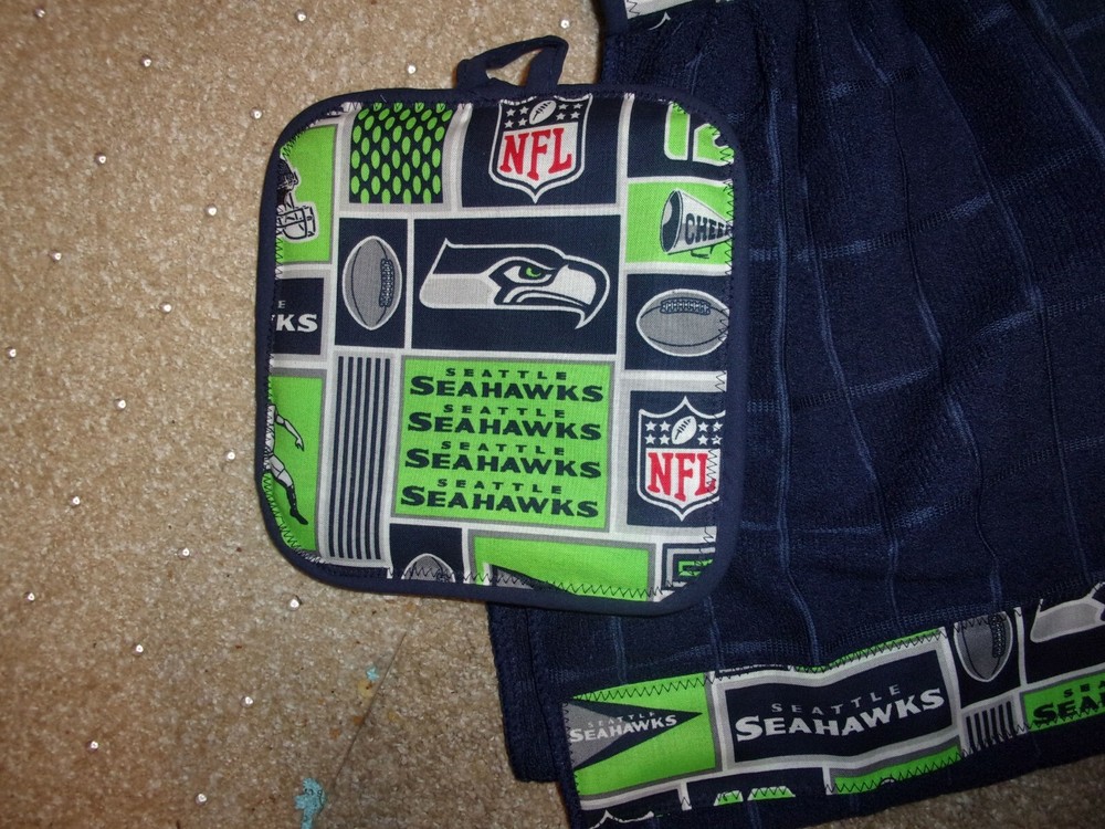 Pot holder towel set-Seattle Seahawks Theme