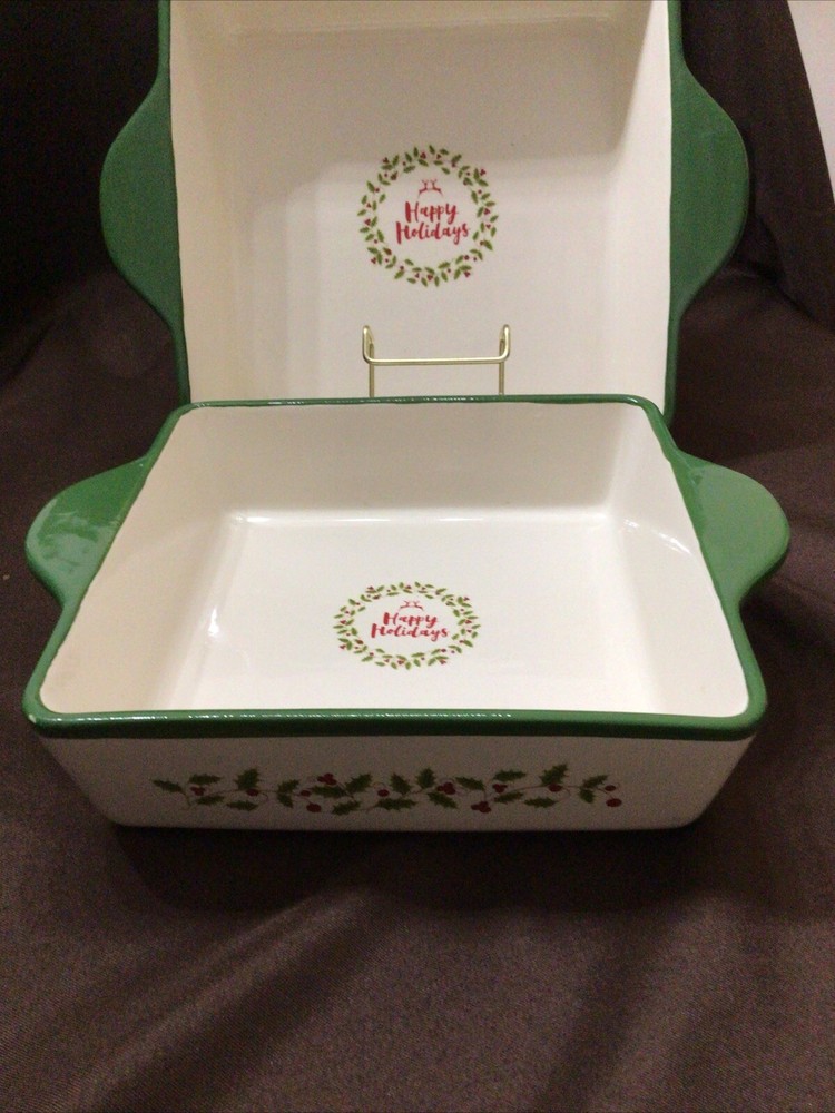 Happy Holidays 10” Square And 8 1/2” Square Bakeware