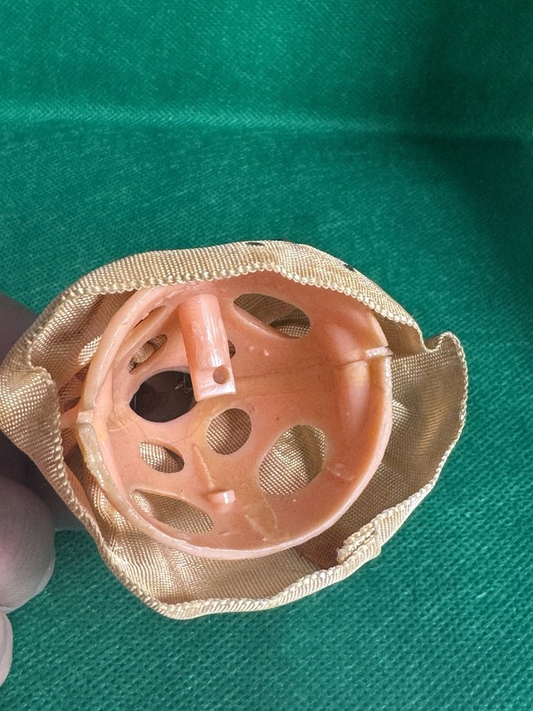 Vintage Lady Bust Spool String Pull Toy