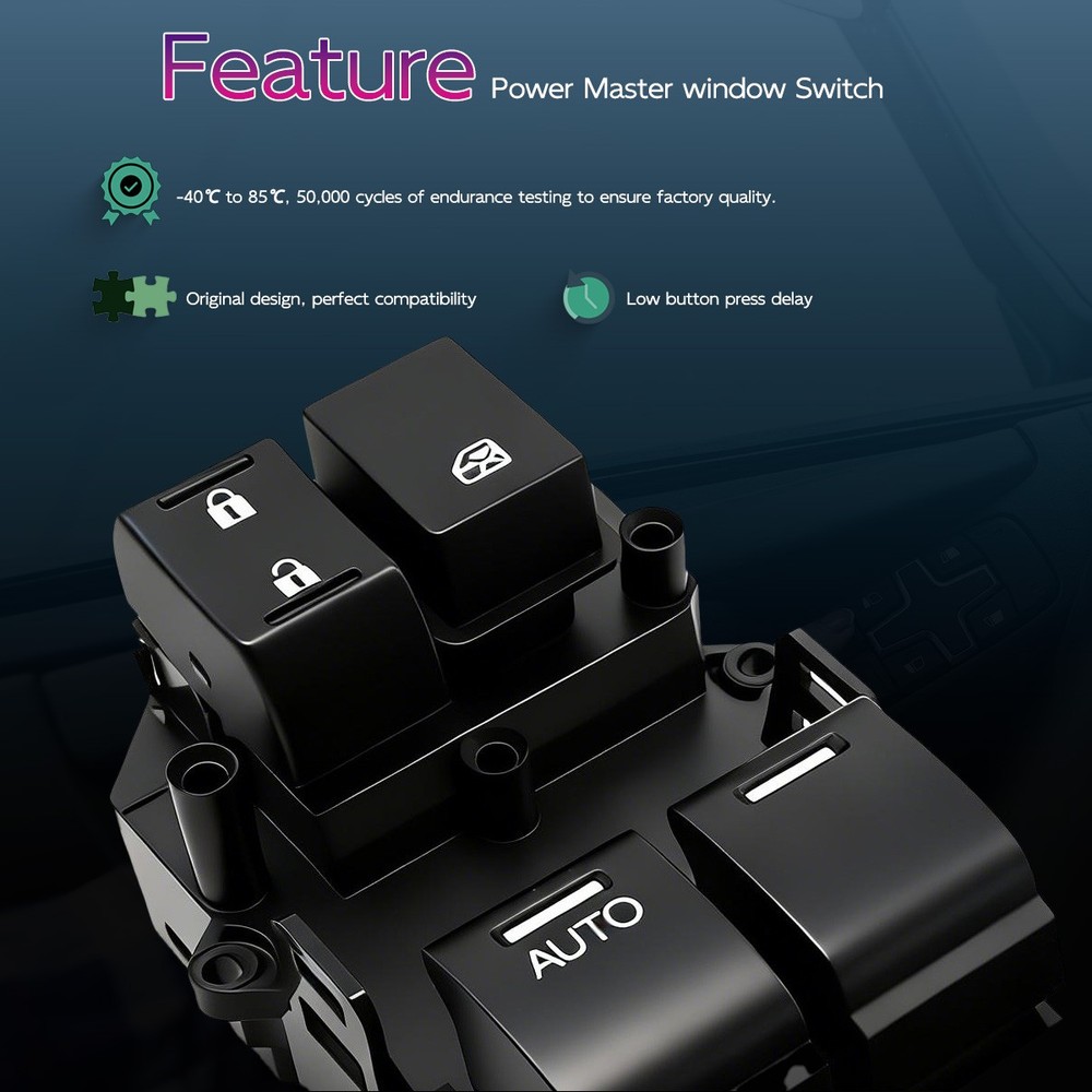 Master Power Window Control Switch For Honda Accord 2008-2012 Front Left Driver