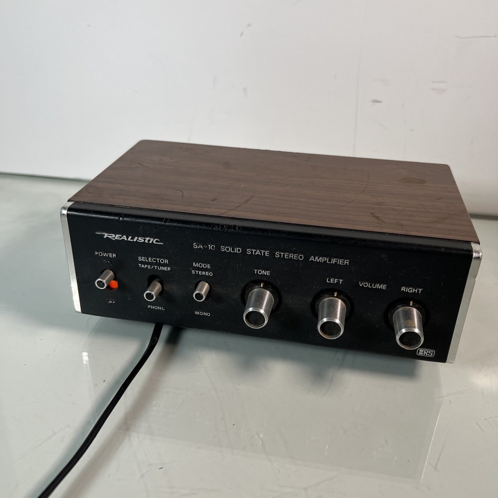 Realistic SA-10 Solid State Stereo Amplifier Model 31-1982a Untested