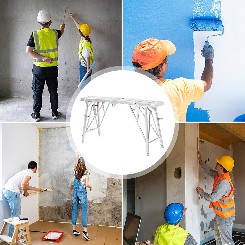 Folding Scaffolding Portable Work Platforms Step Ladder Height Adjustable