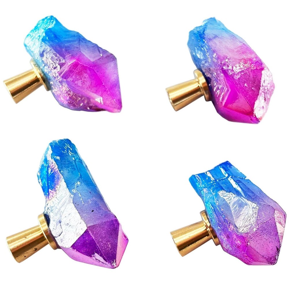 Natural Crystal Stone Cabinet Knobs Decorative Drawer Knobs Handles Gemstone ...