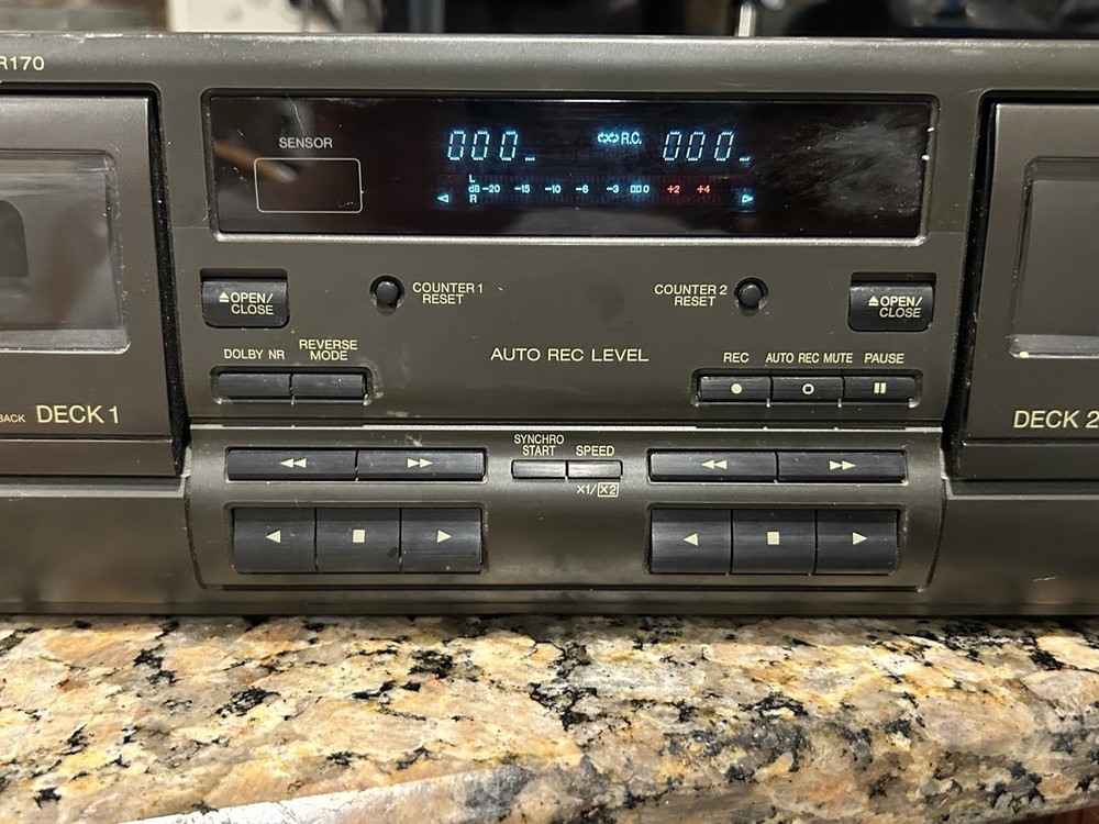 Vintage Technics Dual Double Cassette Deck Tape Player READ VIDEO
