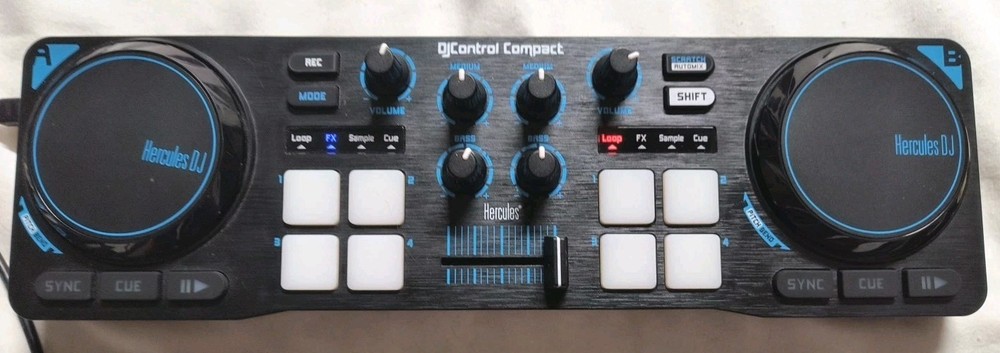 Hercules DJControl Compact Mobile DJ Mixer Controller W USB Cable New *No Box
