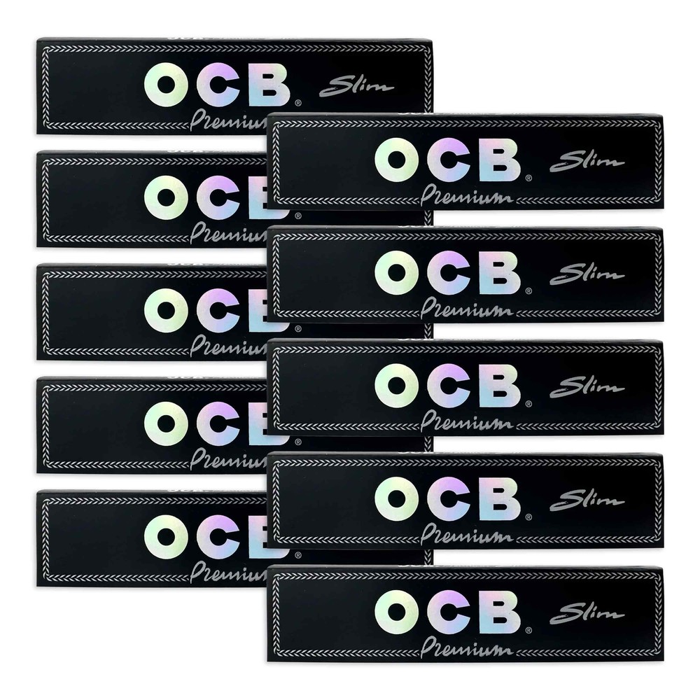 OCB Premium King Size Slim Cigarette Rolling Papers (10 Booklets)