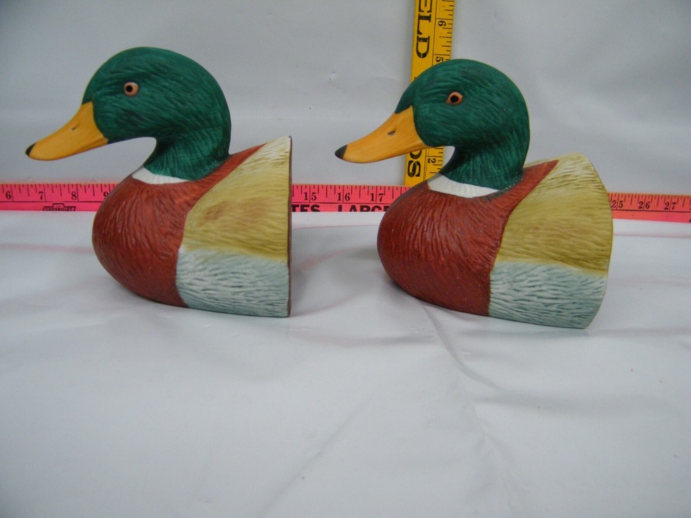 Vintage Ceramic Duck Bookends