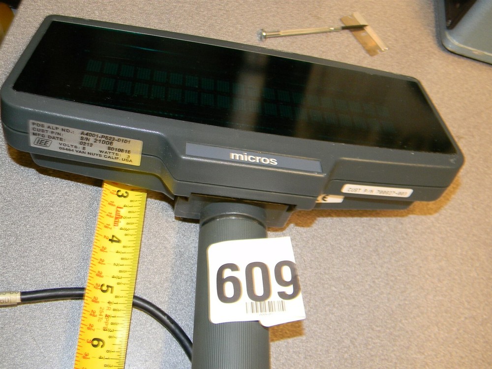 Micros Pole Display P/N A4001-P522-0101
