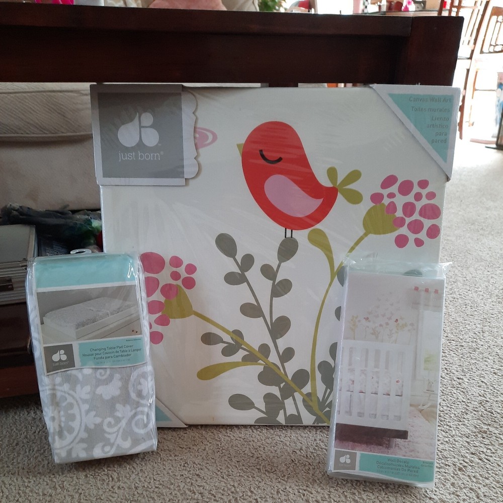 NEW 3PC. JUST BORN  BOTANICAL COLLECTION BABY SET
