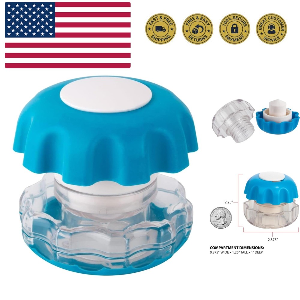 Crush Pill, Vitamins, Tablets, Crusher and Grinder with Storage Compartment, ...