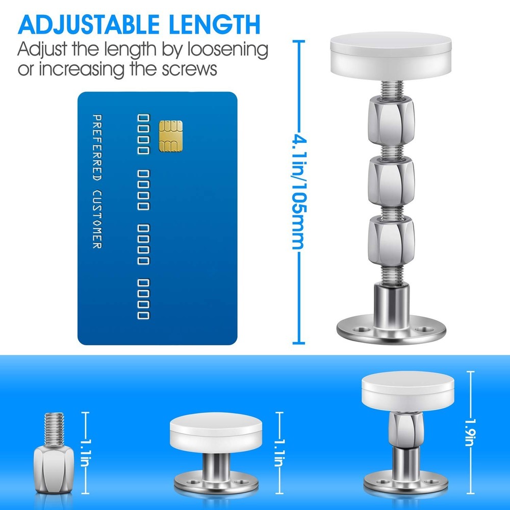 4PCS Adjustable Threaded Bed Frame Anti-Shake Tool (Upgraded), Headboard Stop...