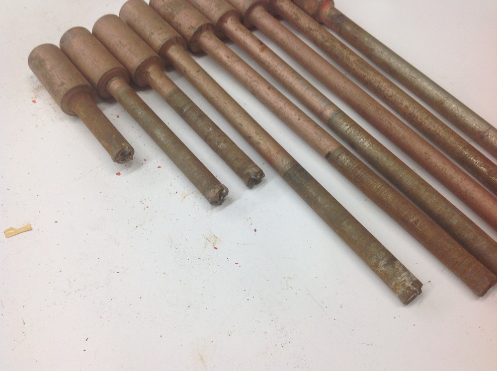 (9) Drillco 1/2" x 11 Thread Concrete Masonry Core Drill Bit. USED