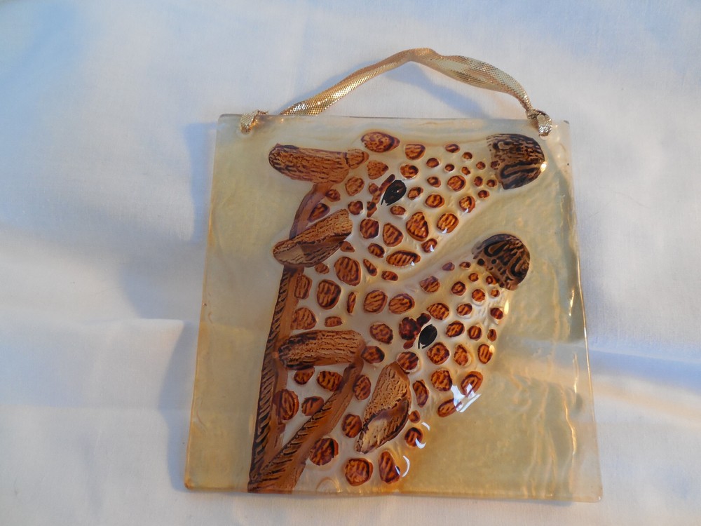 Glass Giraffe wall plaque suncatcher