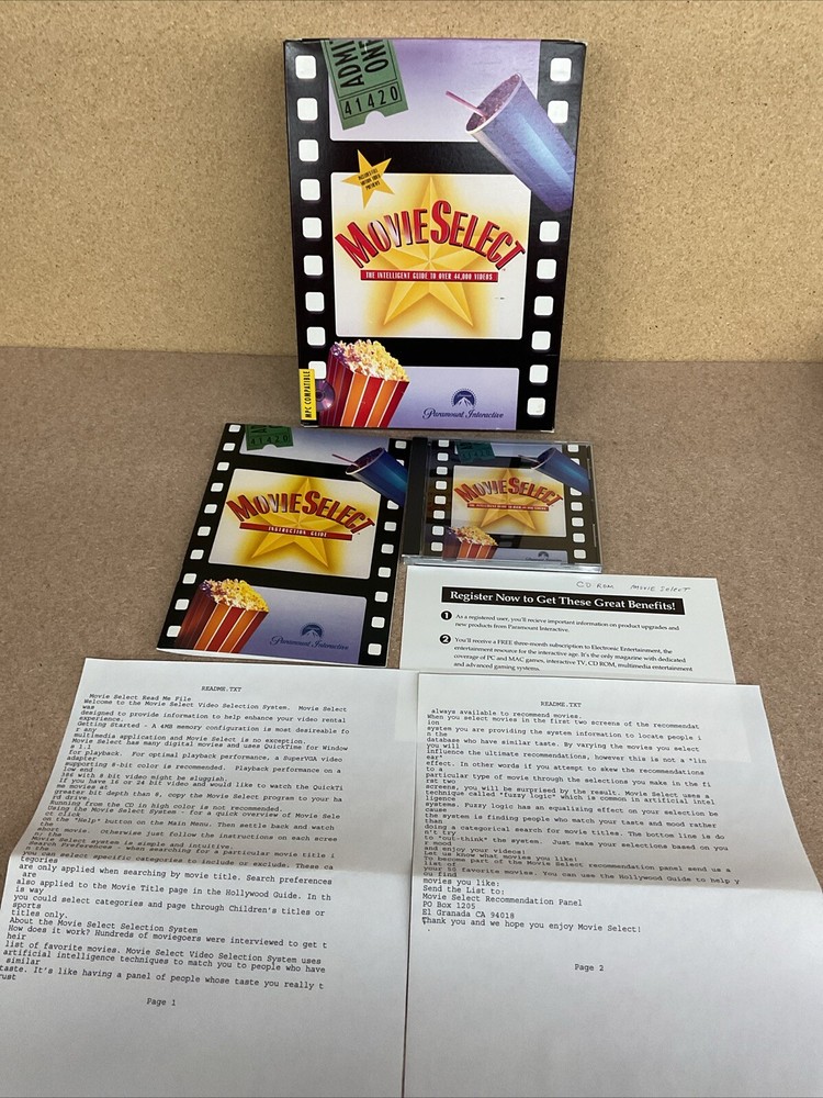 Movie Select The Intelligent Guide By Paramount Interactive Big Box PC