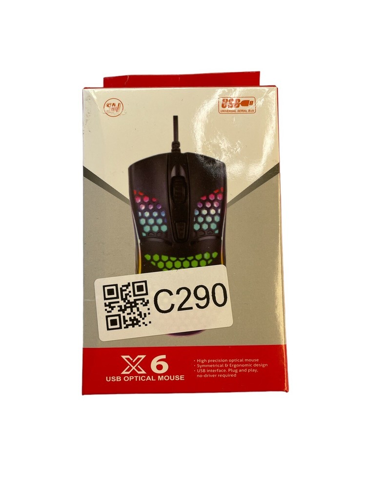 Ligenz X6 USB Optical Wired High Precision Gaming Mouse Ergonomic Design NEW