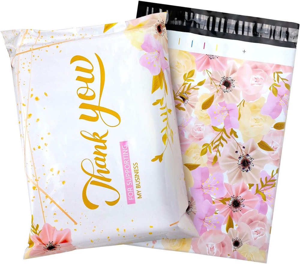 100 Pack Poly Mailers 10X13, Cute Packaging Envelope Mailers Polymailers Packagi