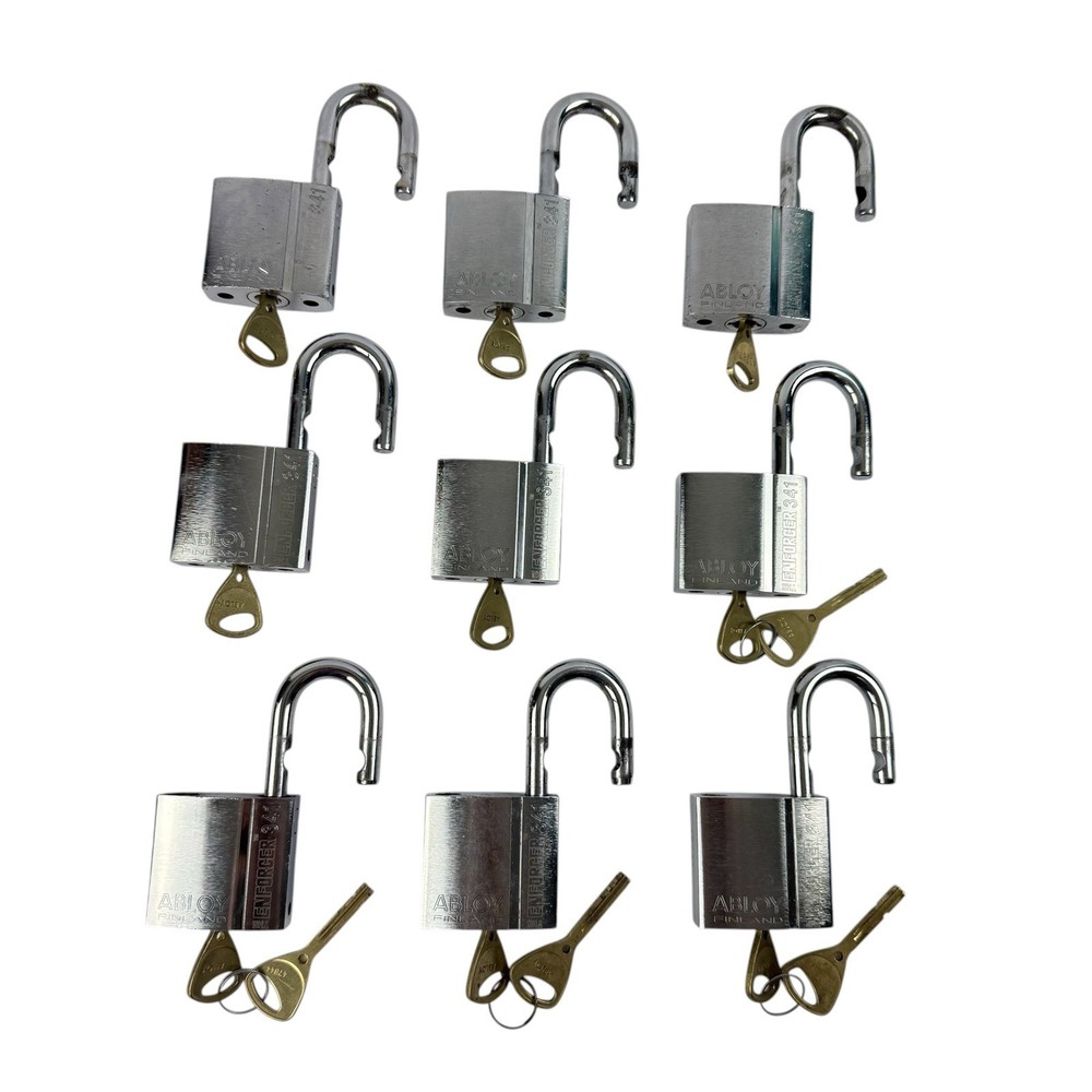 9 Abloy The Enforcer High Security Padlock #341 Used Tested Working