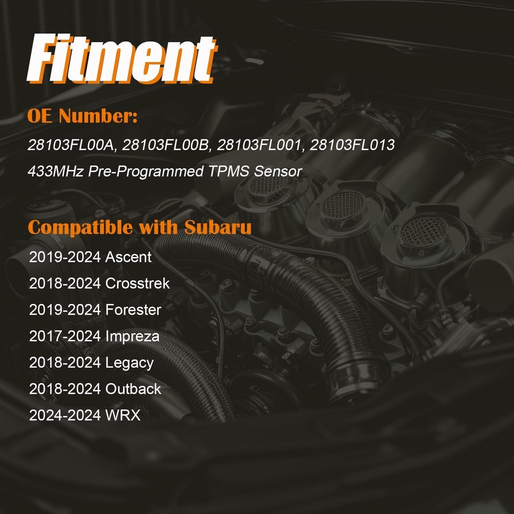 Pre-Programmed TPMS Sensor Tire Pressure Monitoring Sensor 28103FL00A fit for...