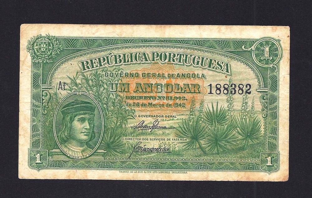 Angola 1 Angolar 1942  P- 68  VF