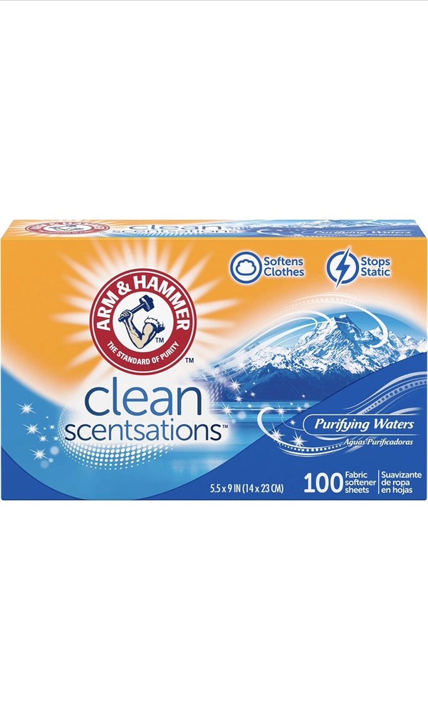 Arm & Hammer | Clean Scentsations | 100 Fabric Softener Sheets | Single Pack