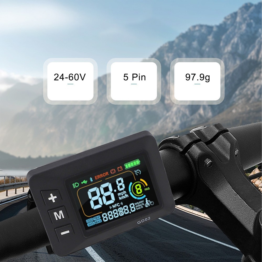 Advanced E Bike Display Compatible with Various Voltage Systems and Cables