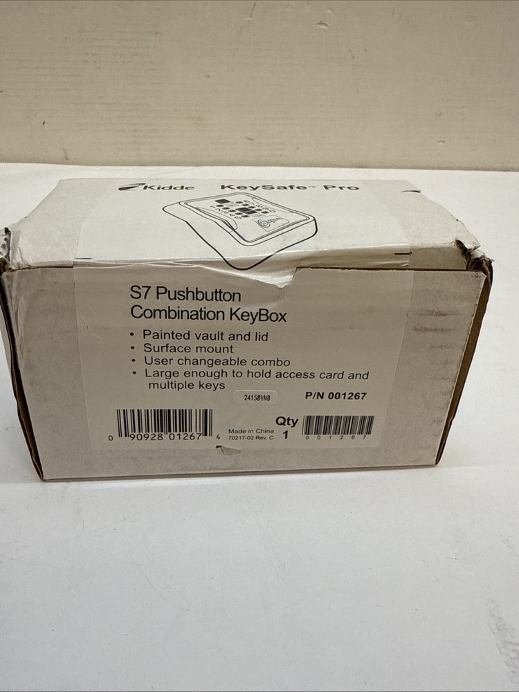 Kidde 001267 KeySafe Pro S7 Pushbutton Combination KeyBox New