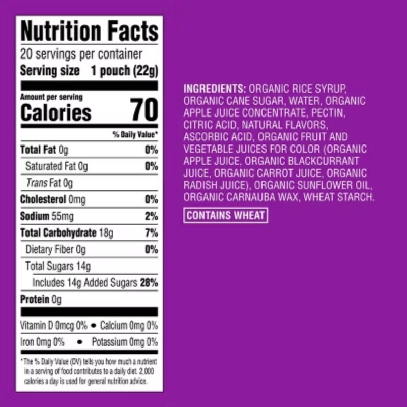 Organic Mixed Berry Fruit Snacks - 20ct