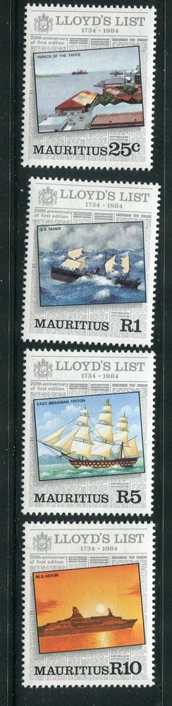 Mauritius #587-90 Mint