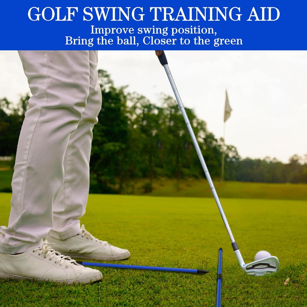 48" Collapsible Golf Alignment Sticks 2 Pack Training Aid for Aiming & Putting