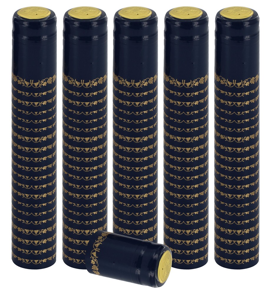 Home Brew Ohio Blue With Gold Grapes PVC Shrink Capsules 100 count