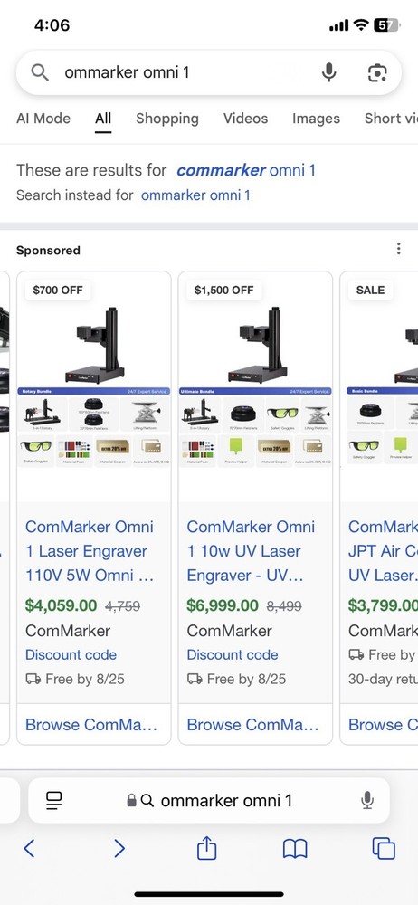Commarker Omni 1 . High Precision Laser Machine.