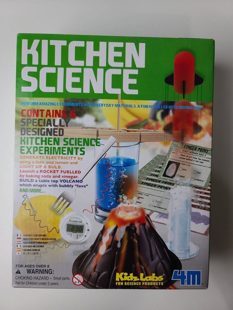 Kidz Labs 4M Kitchen Science Lab Kit Volcano Making, Rocket Launch Fun STEM