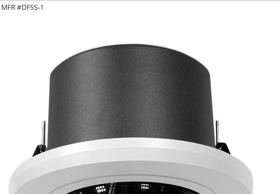 Pelco DF5S-1 5" In-Ceiling Fixed Mount Dome with Short Back Box (Clear)