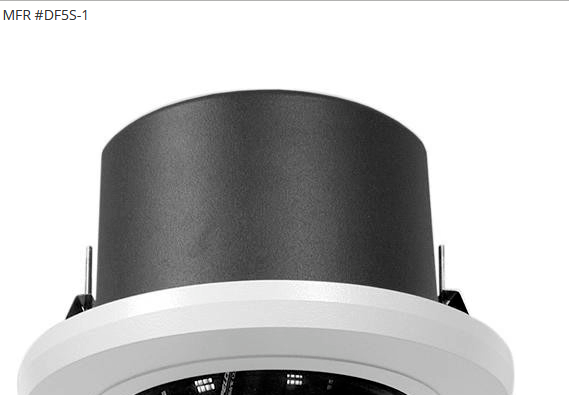 Pelco DF5S-1 5" In-Ceiling Fixed Mount Dome with Short Back Box (Clear)
