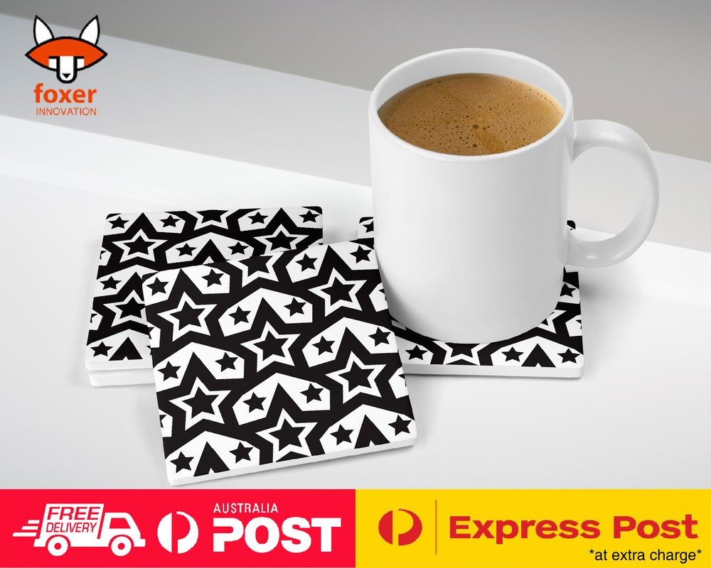 COASTER COFFEE DRINKING MAT|GEOMETRY STAR SEAMLESS PATTERN