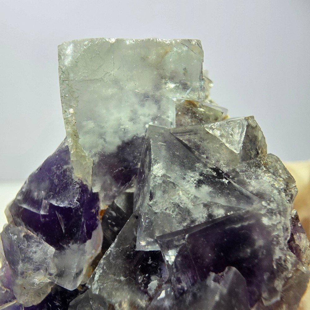 Phantom Fluorite Cube Specimen, purple white Okorusu, Namibia 51*37*26mm