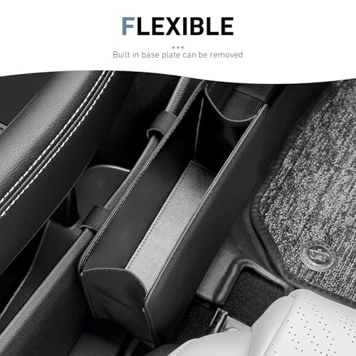 Car Trash Can, Leather Foldable Waterproof Garbage Organizer with 1 Roll Trash